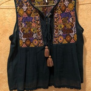 Free people embroidered top